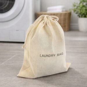 Reusable Natural Fabric Laundry Bag - Travel & Storage Pouch