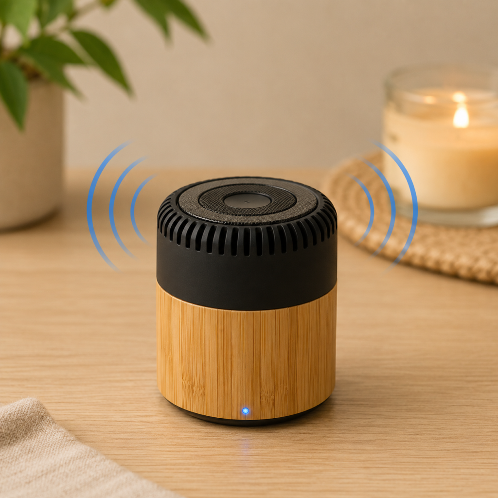 Bamboo Bluetooth Speaker | Compact Wireless Speaker with Natural Bamboo Finish