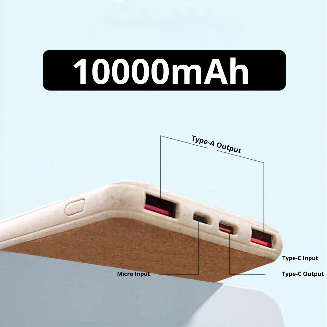 Cork Power Bank - Slim Fast Charging Portable Battery with USB-A & USB-C - Image 6