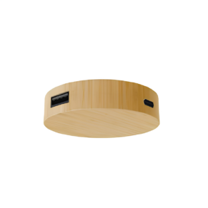 Bamboo USB Hub 4-Port (USB 2.0) | Ultra-slim Pocket-size USB Hub with 2 x USB-A Output & 2 x USB-C (Input + Output)