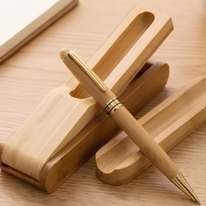 Bamboo Ball Pen With Stand And Wooden Gift Box