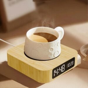 Cup Warmer with Digital Clock